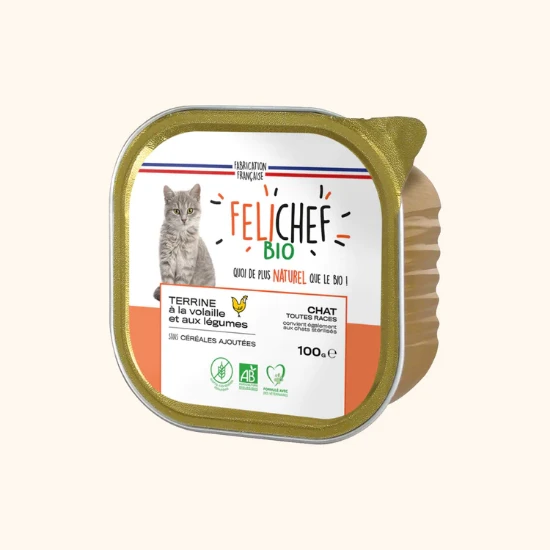 Afbeeldingen van FELICHEF - BIO Graanvrije gevogelteterrine voor katten 100gr